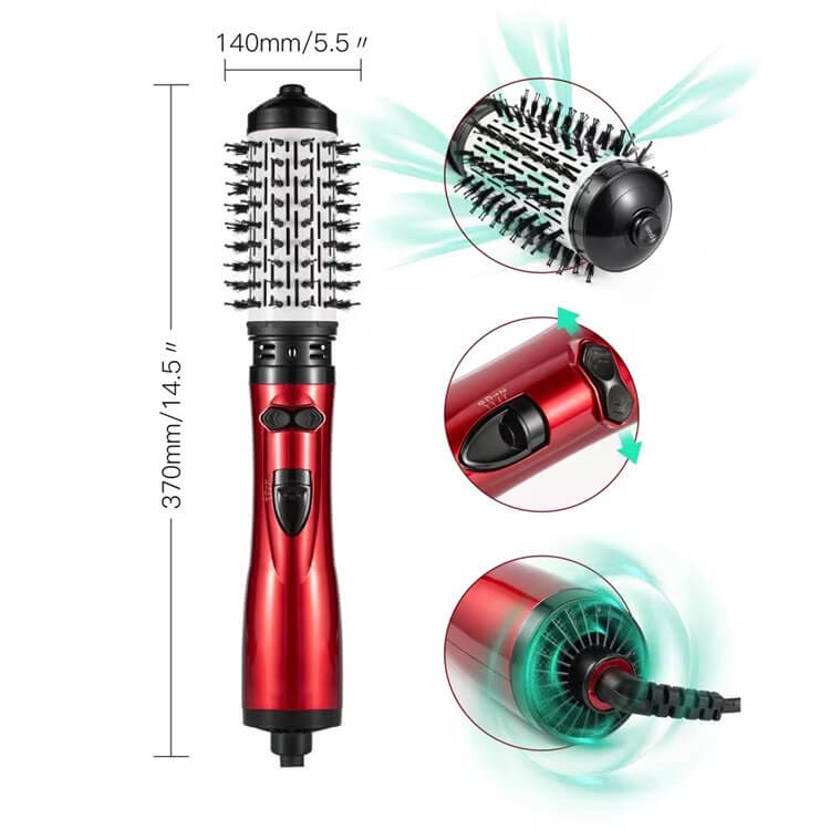 3-in-1 Hot Air Styler And Rotating Hair Dryer For Dry Hair, Curl Hair, Straighten Hair - OrzFunShop