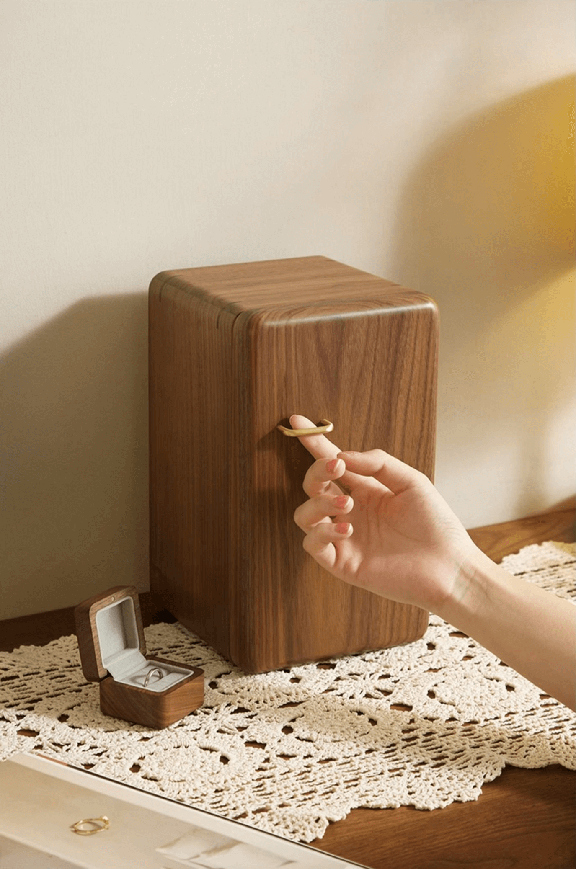 Walnut Refrigerator Jewelry Box - OrzFunShop